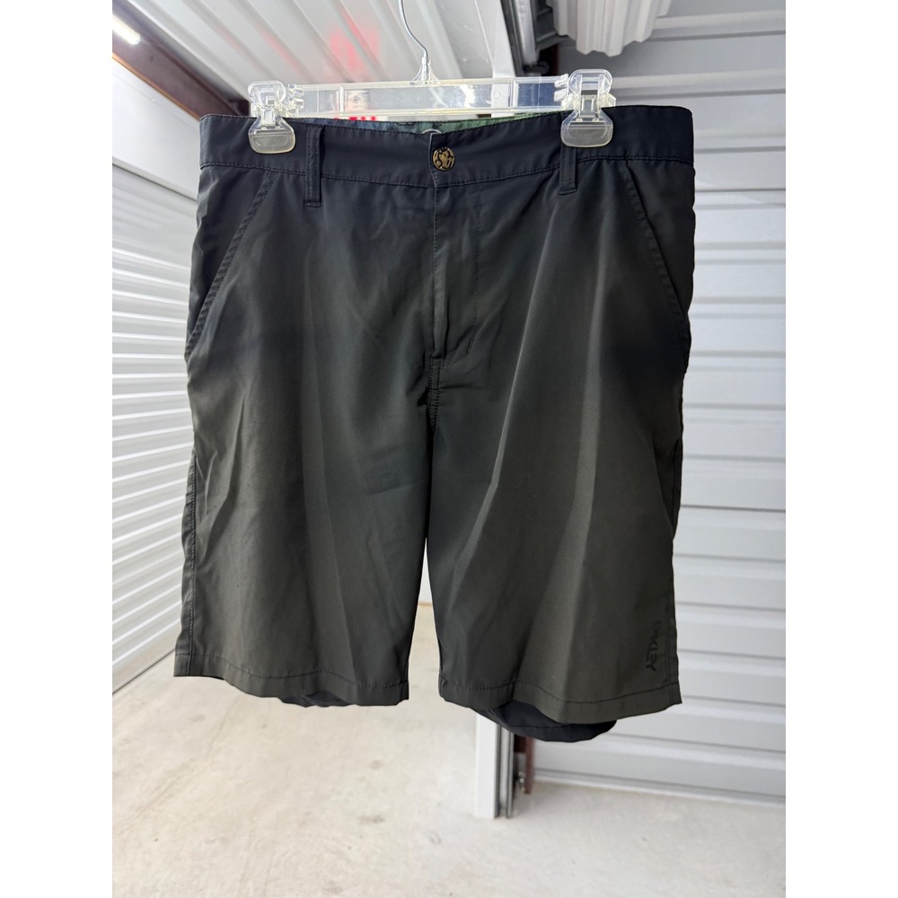 Oakley Mens Hybrid Board Shorts Black Size 33 Quick Dry Cargo Walk Shorts 441600